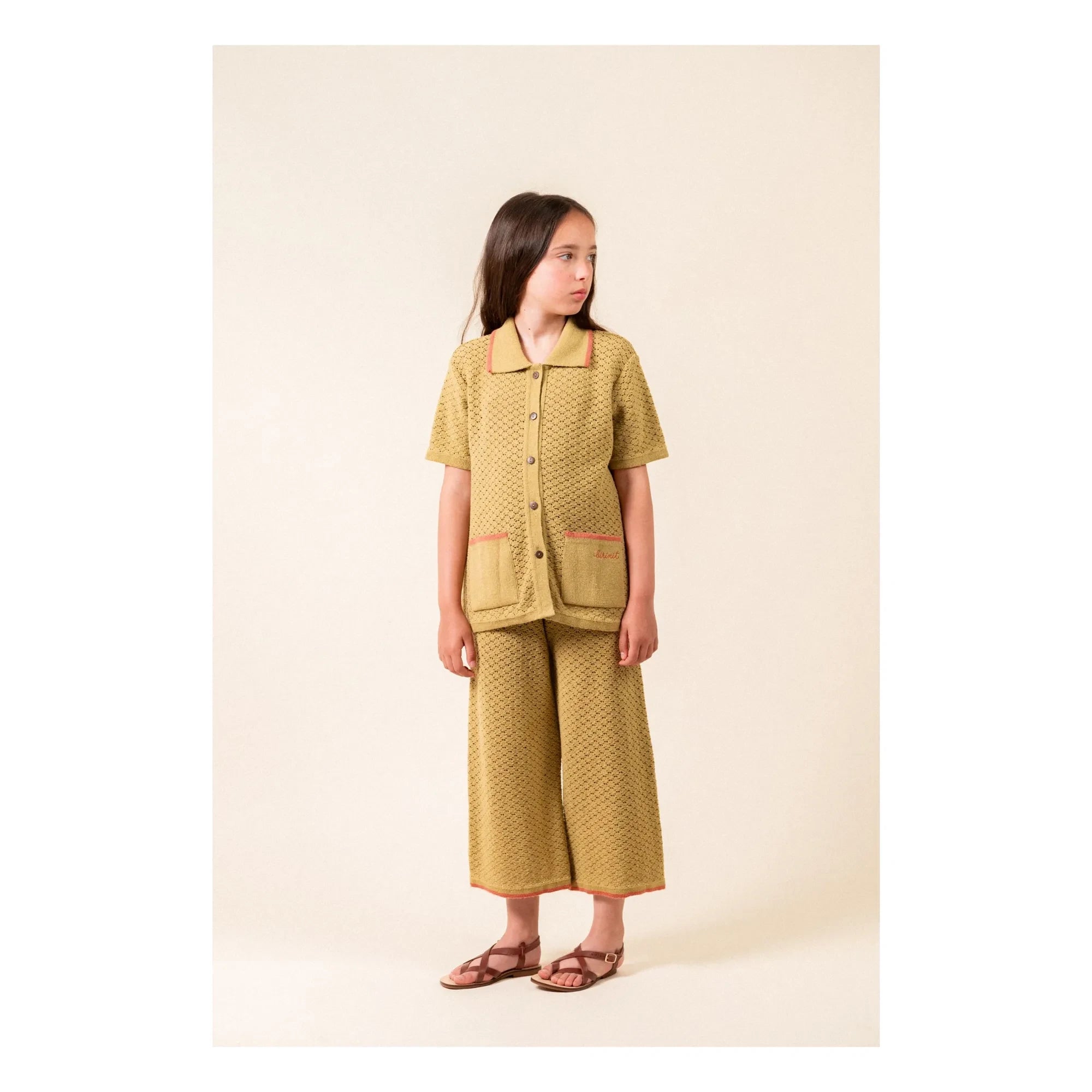 birinit - Bolsillos de camisa calada | Amarillo verdoso