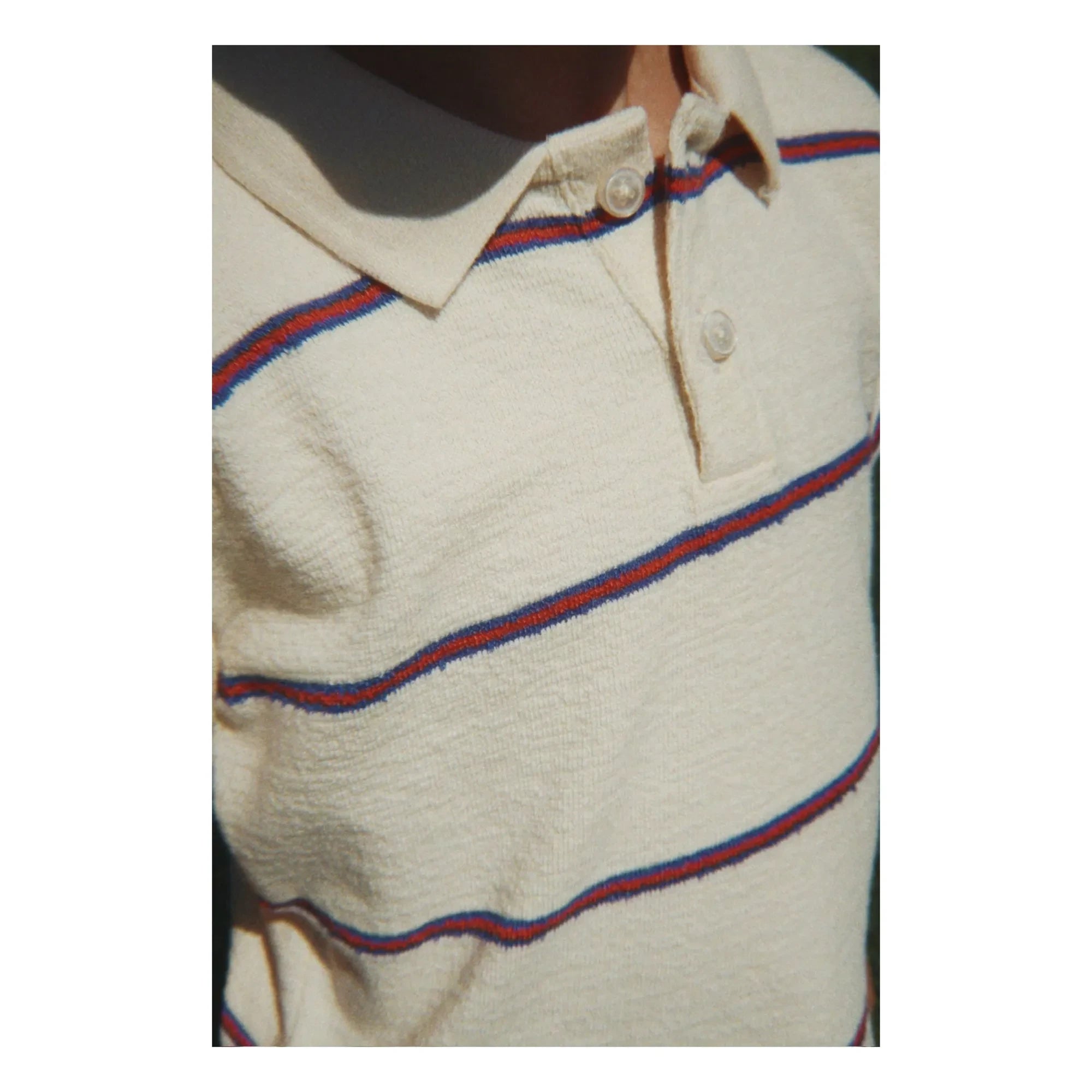 Konges Sløjd - Polo de algodón orgánico a rayas | Beige