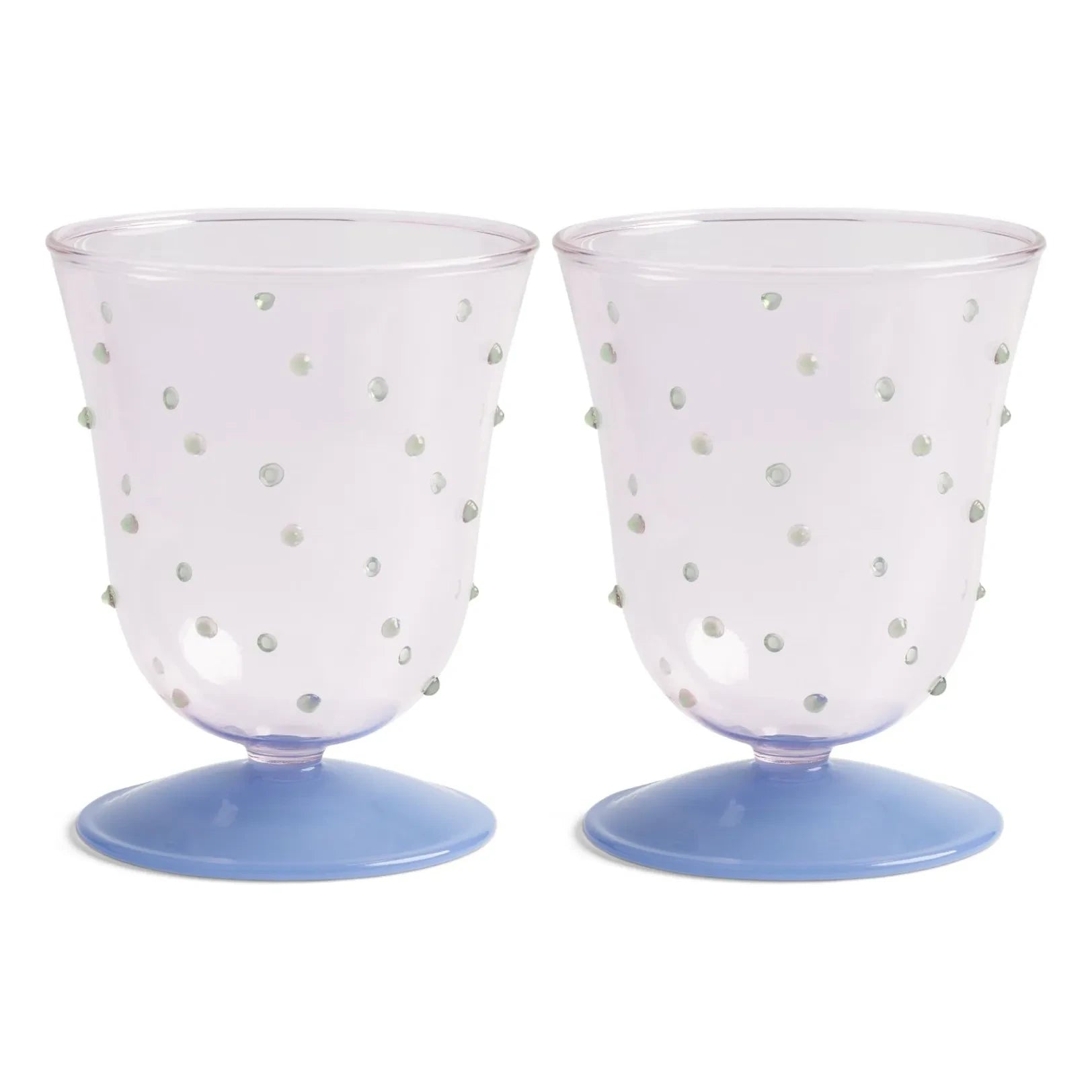 &Klevering - Vasos de lunares - Juego de 2 | Rosa