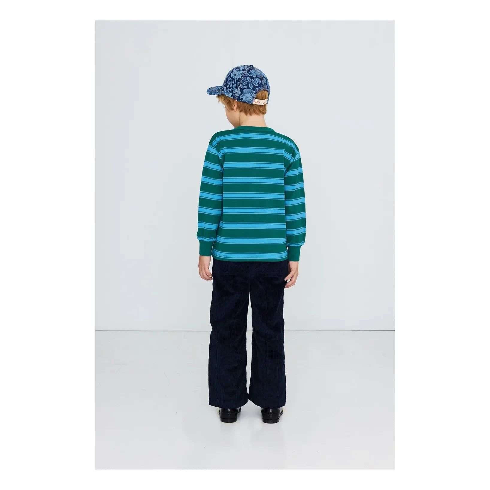 Tinycottons - Camiseta de algodón orgánico a rayas | Verde oscuro
