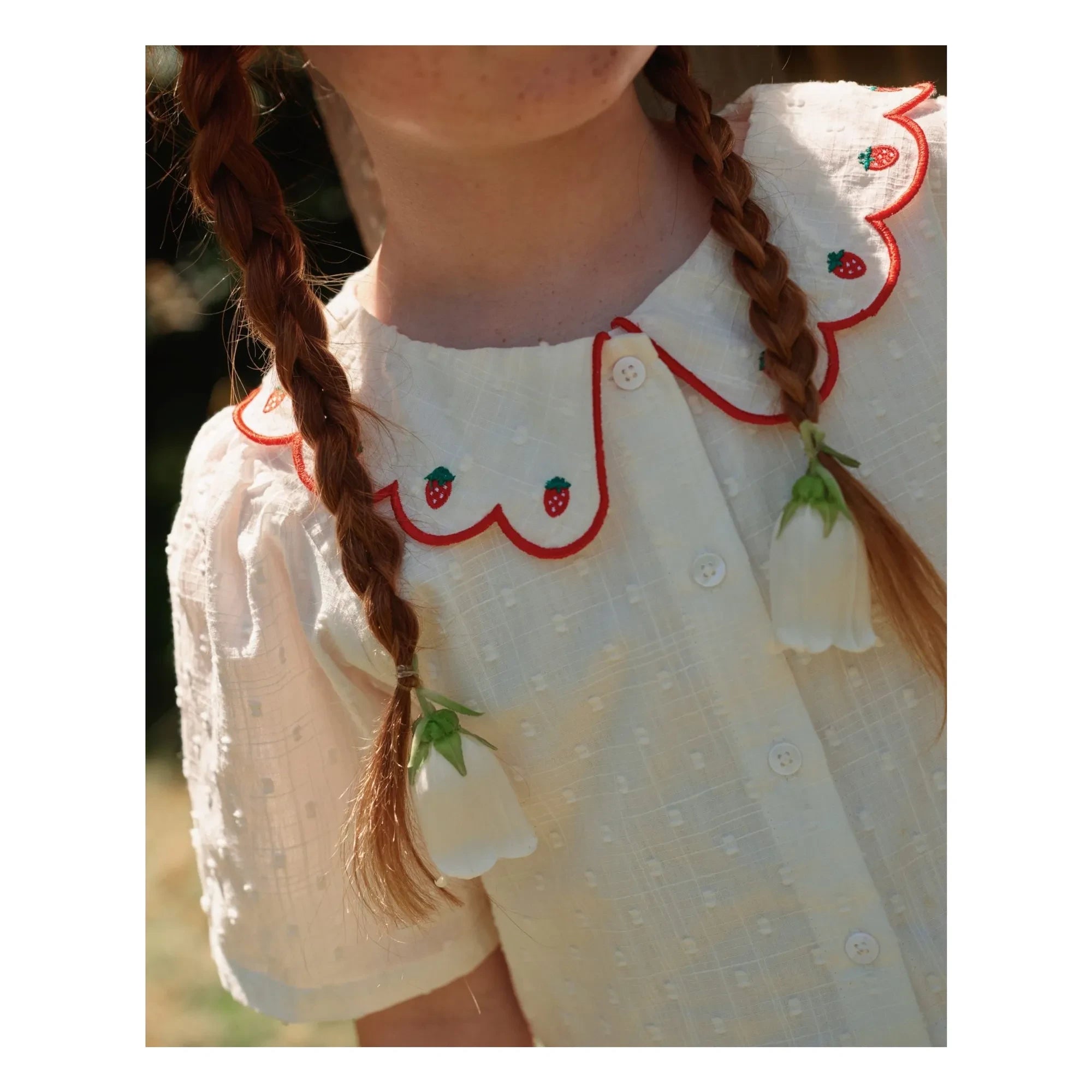 Goldie + Ace - Blusa corta fresa | Marfil