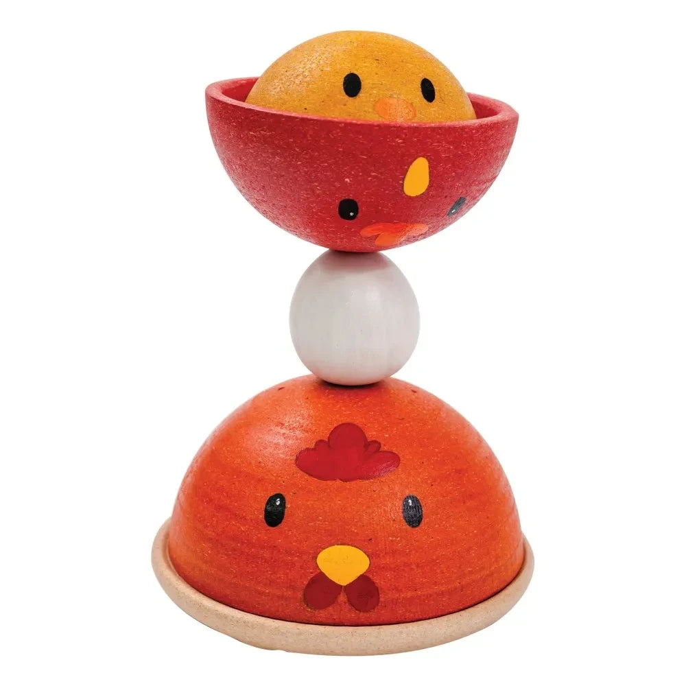 Plan Toys - Gallina apilable de madera