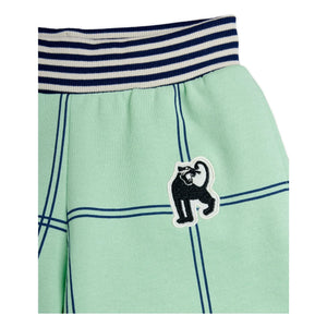 Mini Rodini - Pantalones cortos a cuadros de algodón orgánico | Verde