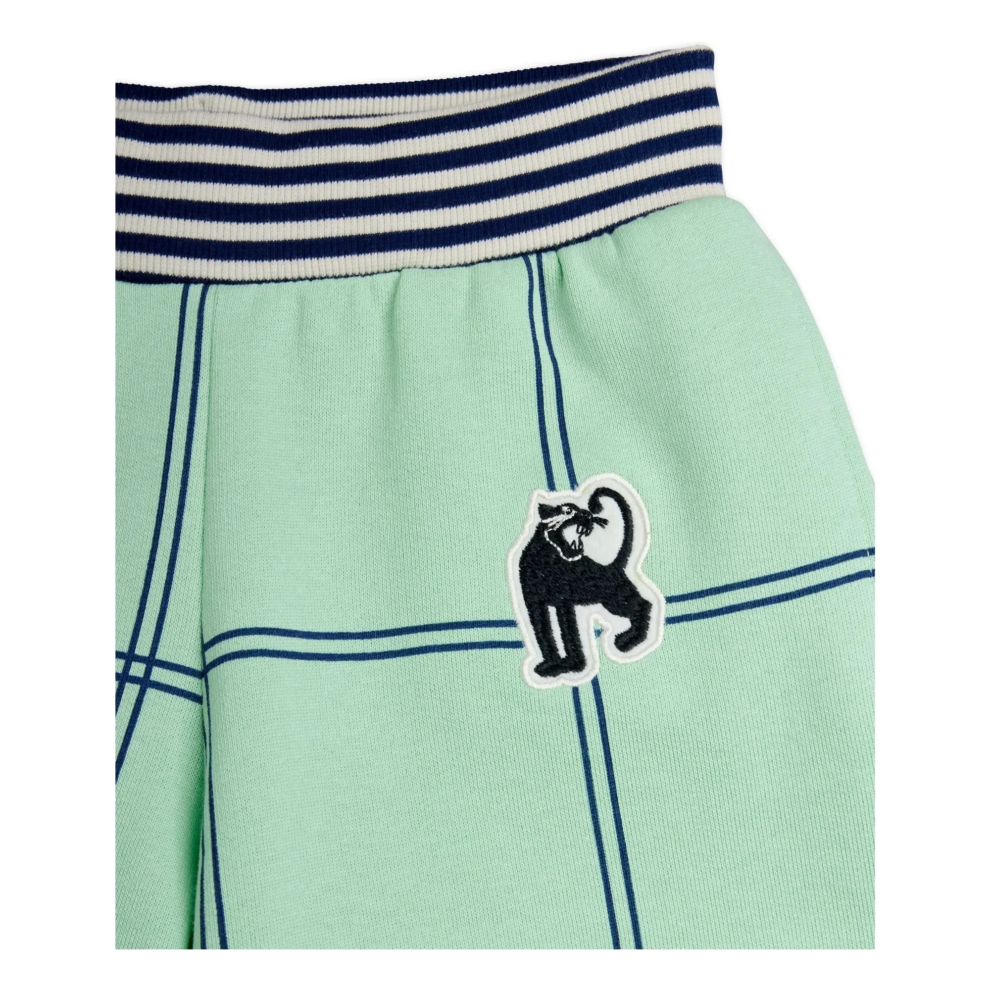 Mini Rodini - Pantalones cortos a cuadros de algodón orgánico | Verde