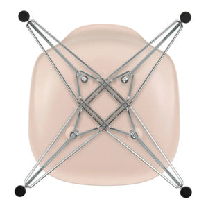 Vitra - DSR Silla de plástico - estructura cromada - Charles & Ray Eames | Rosa suave
