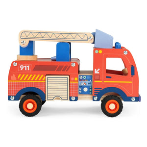 Moulin Roty - Camión de bomberos con accesorios | Rojo