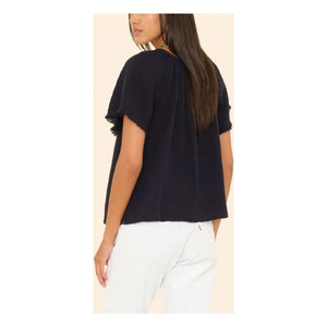 Xirena - Top Macie Cotton Gauze | Gece mavisi