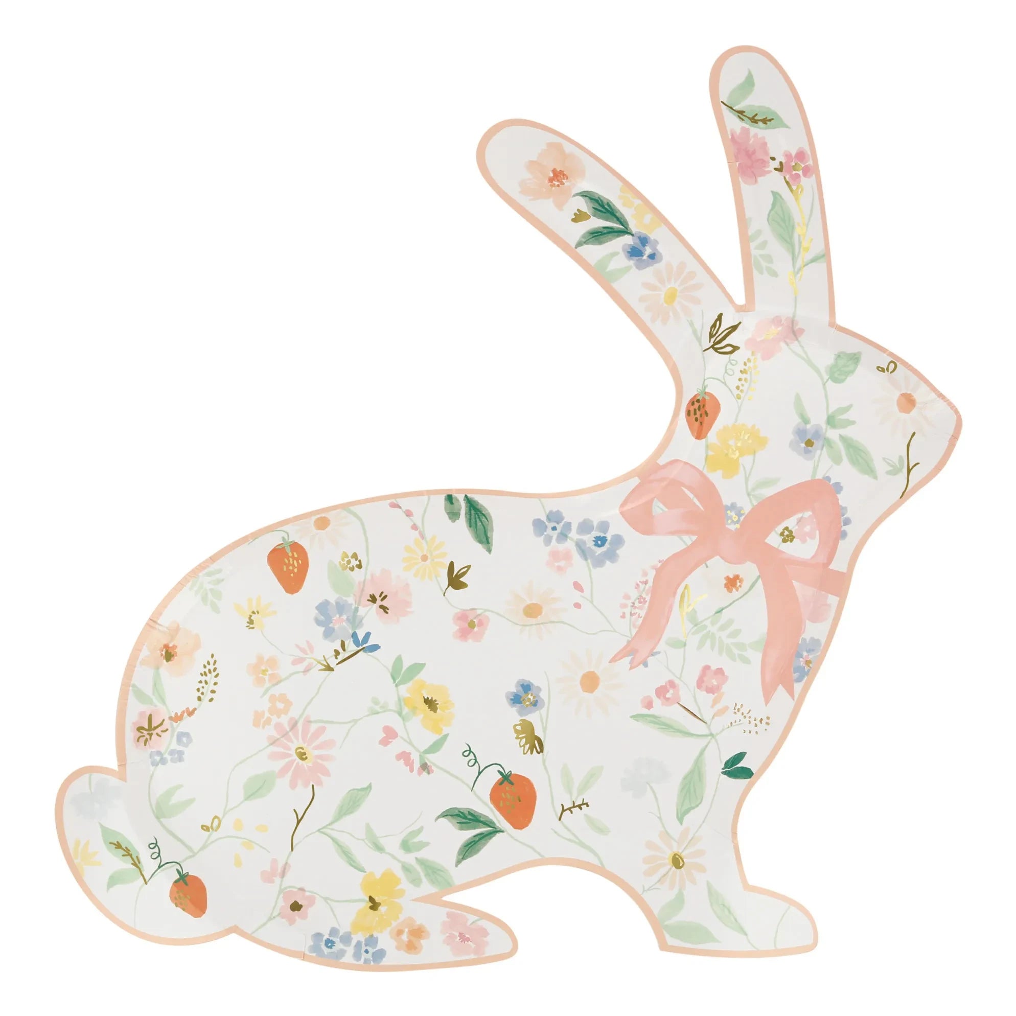 Meri Meri - Platos de conejito con flores de primavera - Juego de 8 | Pastel