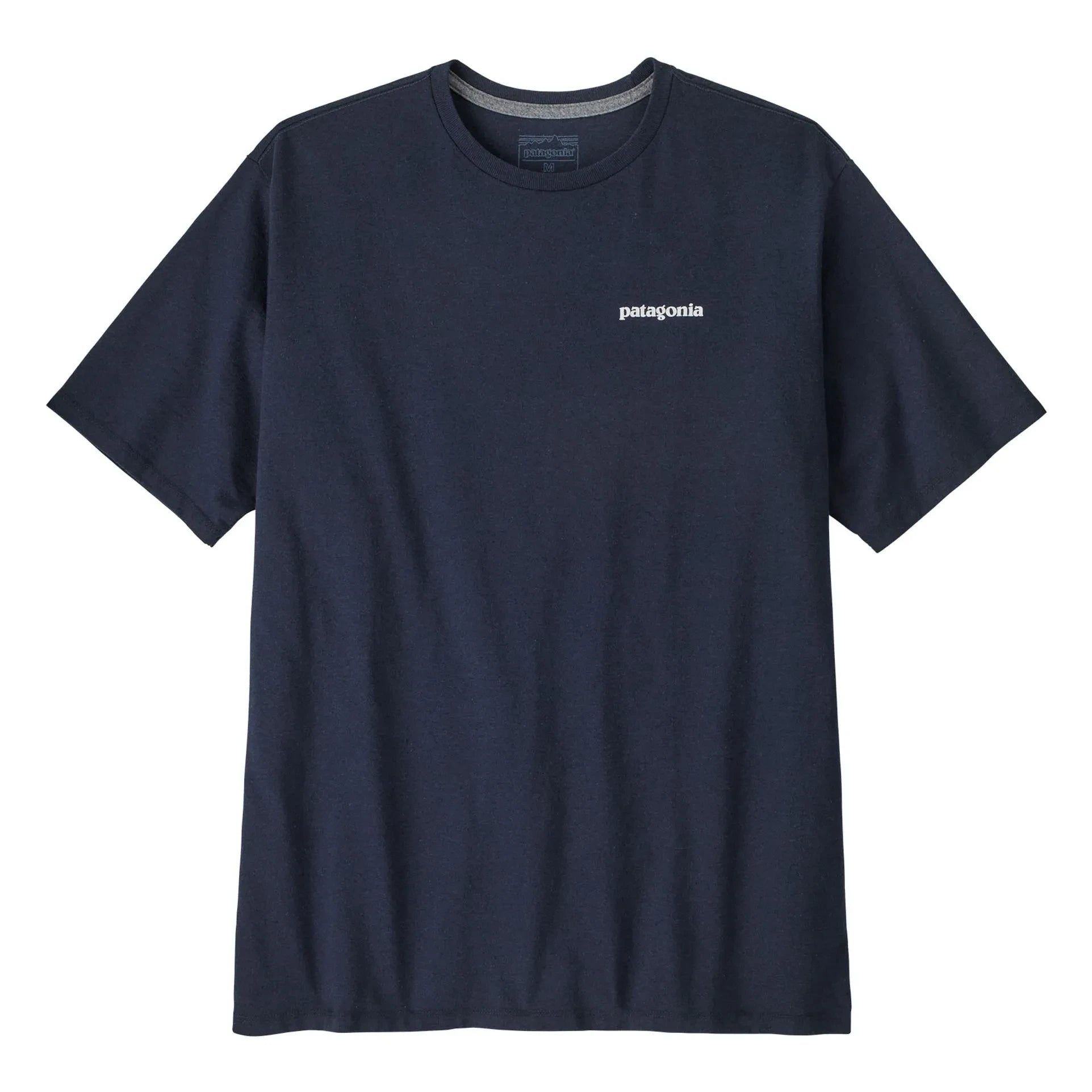 Patagonia - Camiseta P-6 Logo Fibras recicladas responsables | Azul