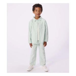 Petit Bateau - Salvia | Camisa lisa de lino