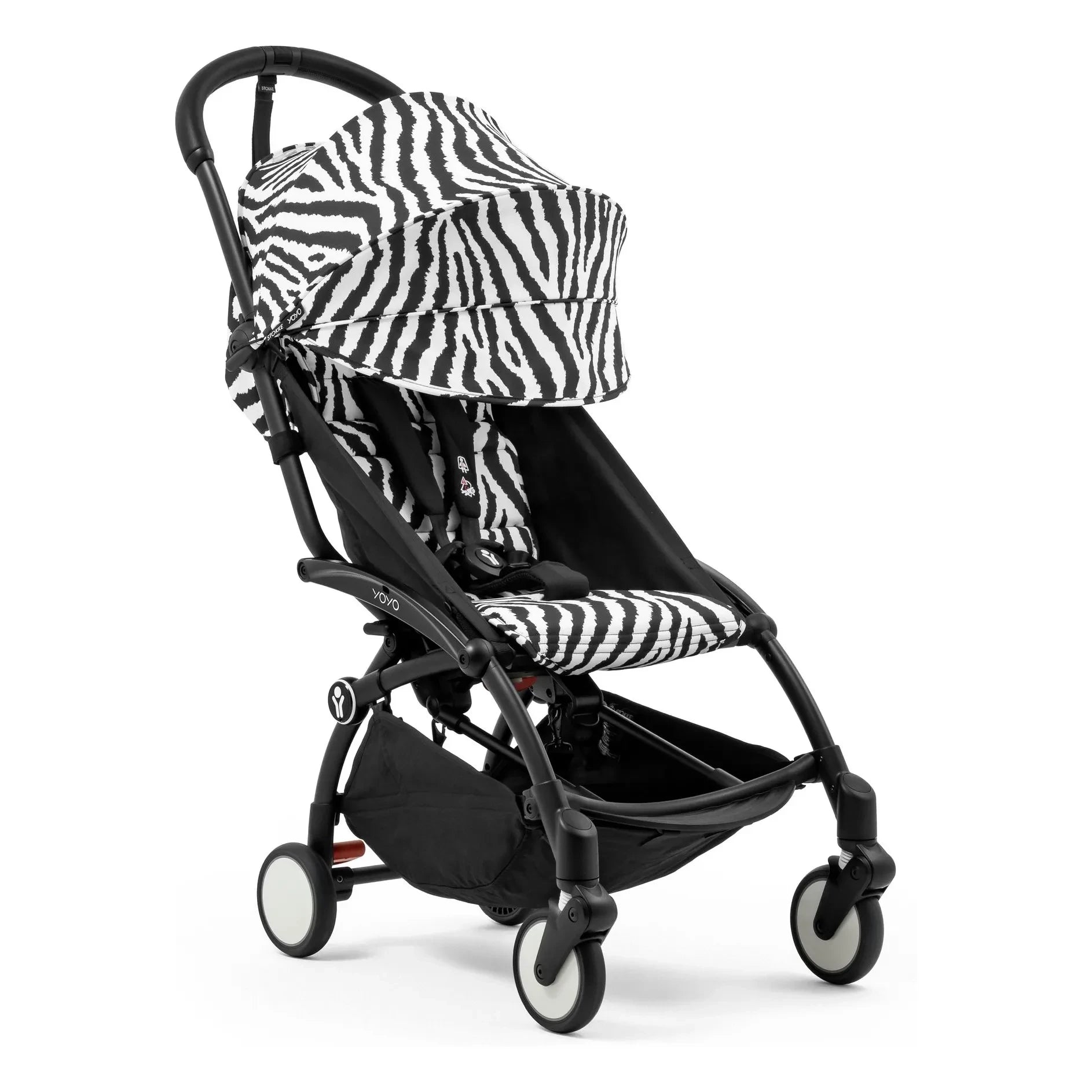 Stokke® - Cochecito YOYO³ 6+ con Marco Negro | Zebra