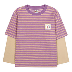Jelly Mallow - Camiseta de rayas en capas | Morado