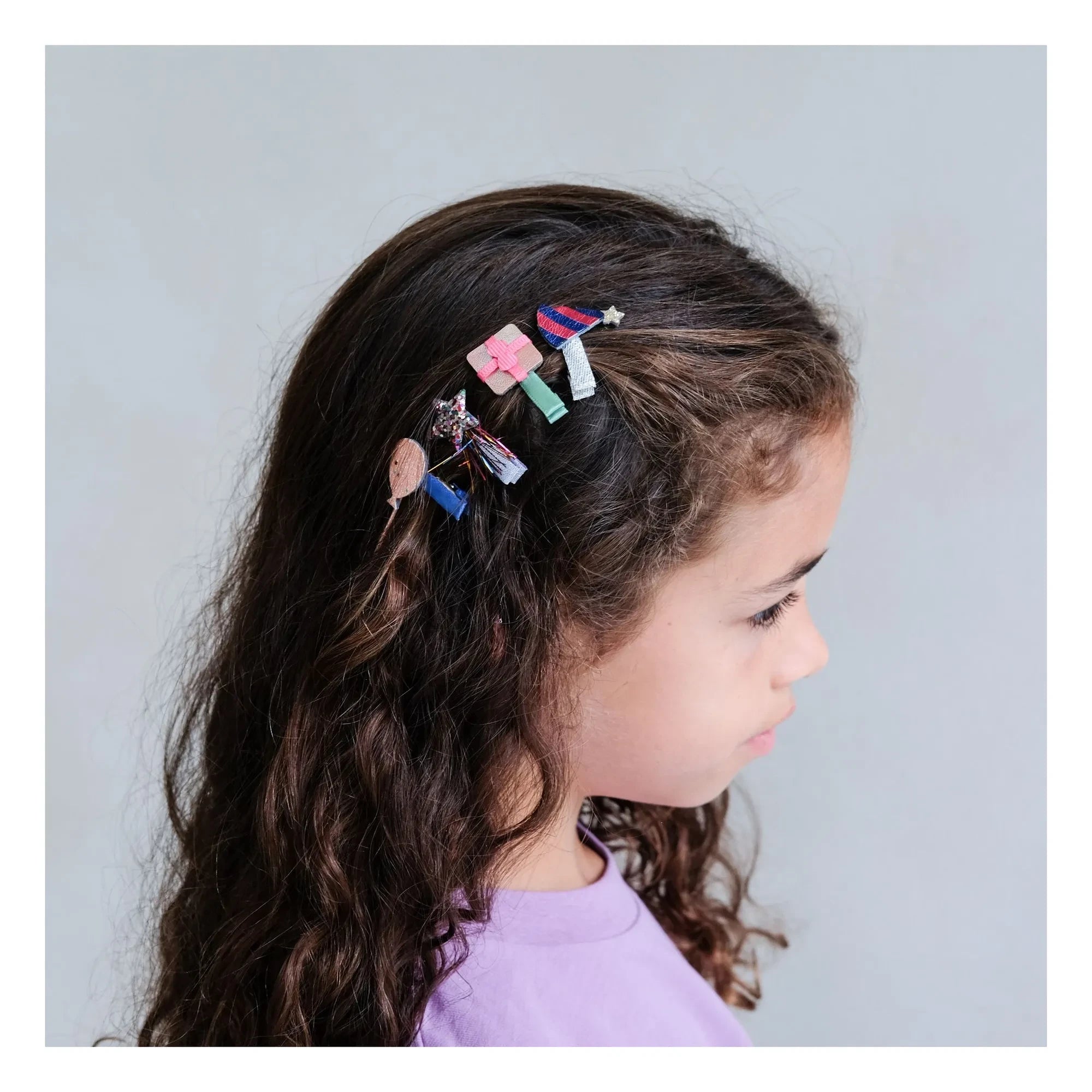 Mimi & Lula - Set de 8 Mini Horquillas para Fiesta de Cumpleaños | Rosa