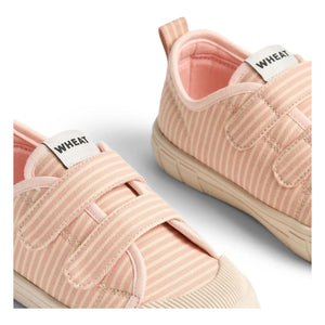 Trigo - Zapatillas con cordones a rayas Bobbie | Rosa empolvado