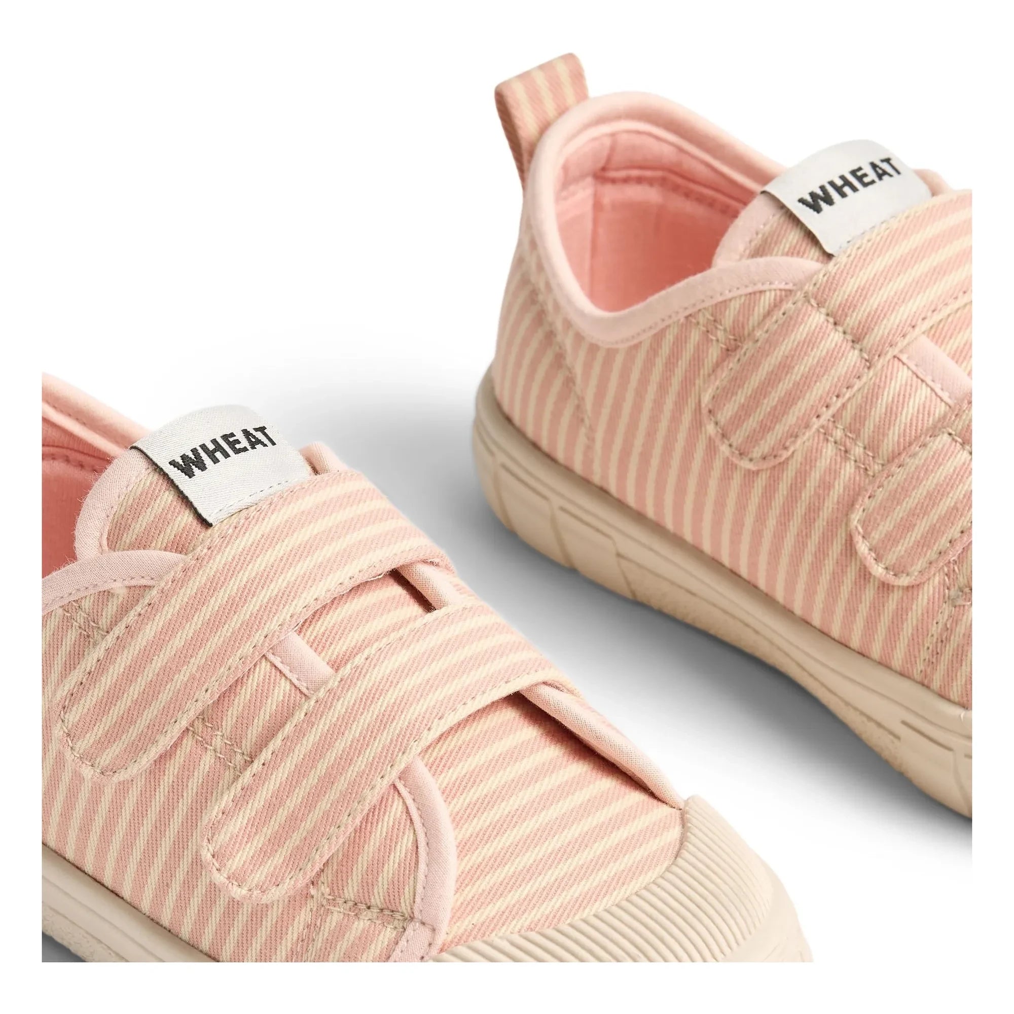 Trigo - Zapatillas con cordones a rayas Bobbie | Rosa empolvado