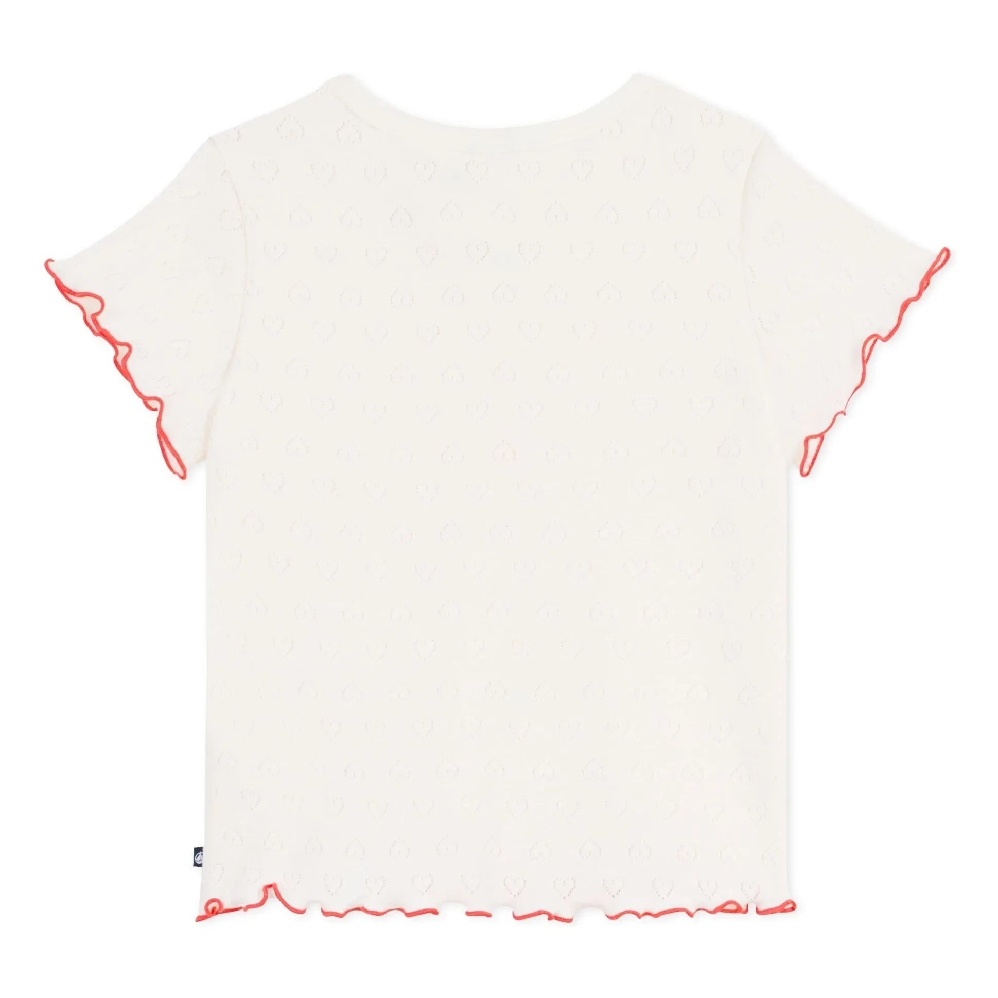 Petit Bateau - Camiseta Calados Volantes Corazones | Crudo