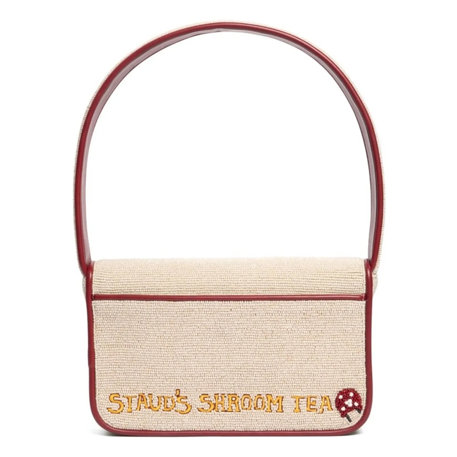 Staud - Bolso Tommy con abalorios | Crema