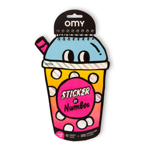 Omy - Libro de actividades con pegatinas de bubble tea
