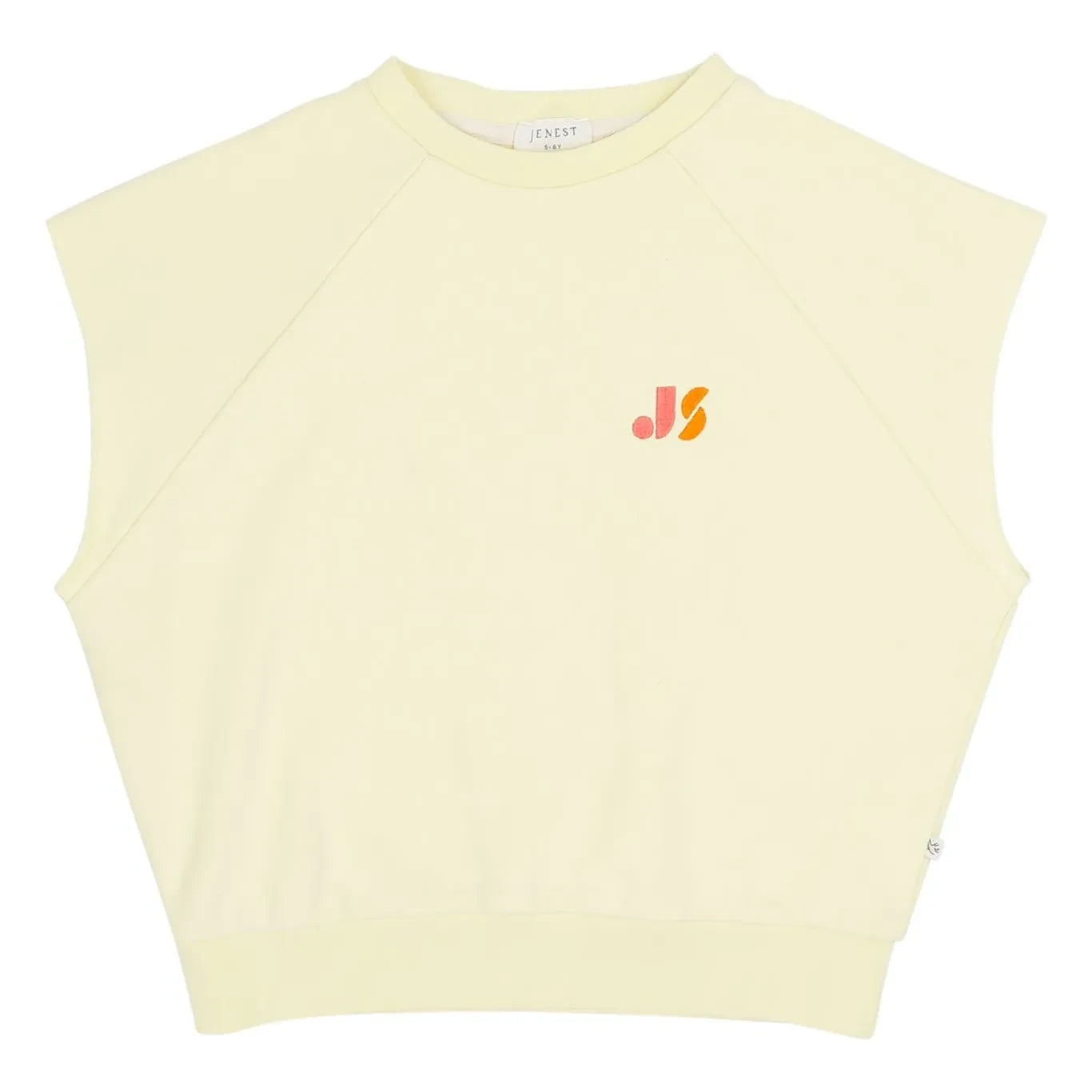 Jenest - Sudadera sin mangas de algodón orgánico Joey 21 | Amarillo pálido