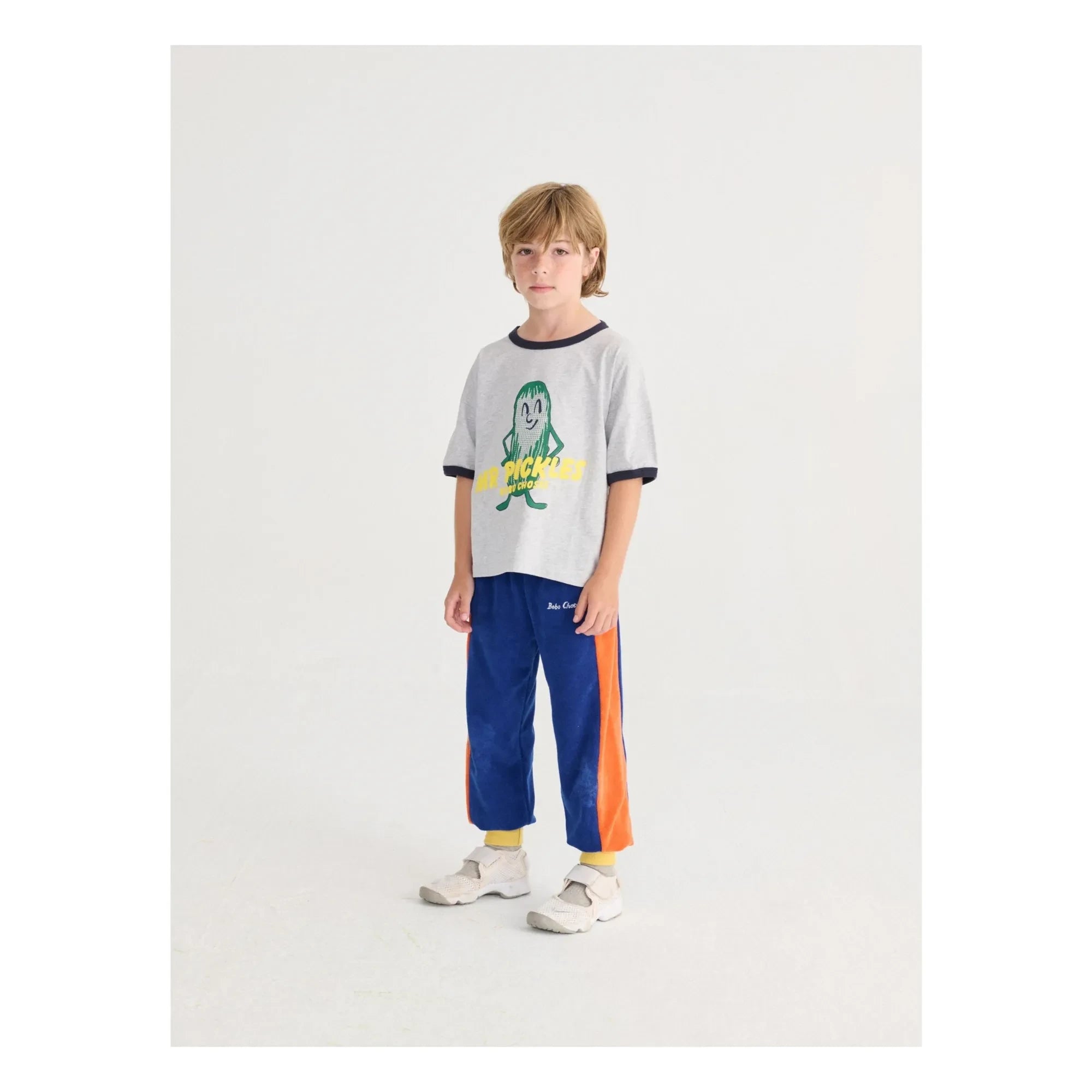 Bobo Choses - Camiseta de algodón orgánico Mr. Pickles | Gris jaspeado