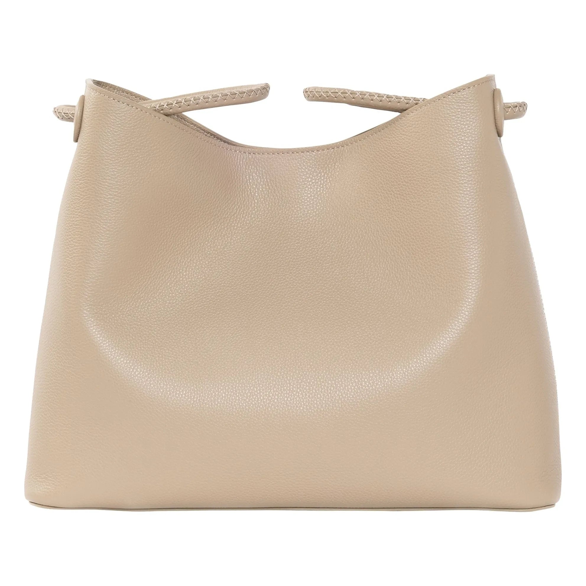 Bolso de cuero granulado Elleme - Vosges | Marrón empolvado
