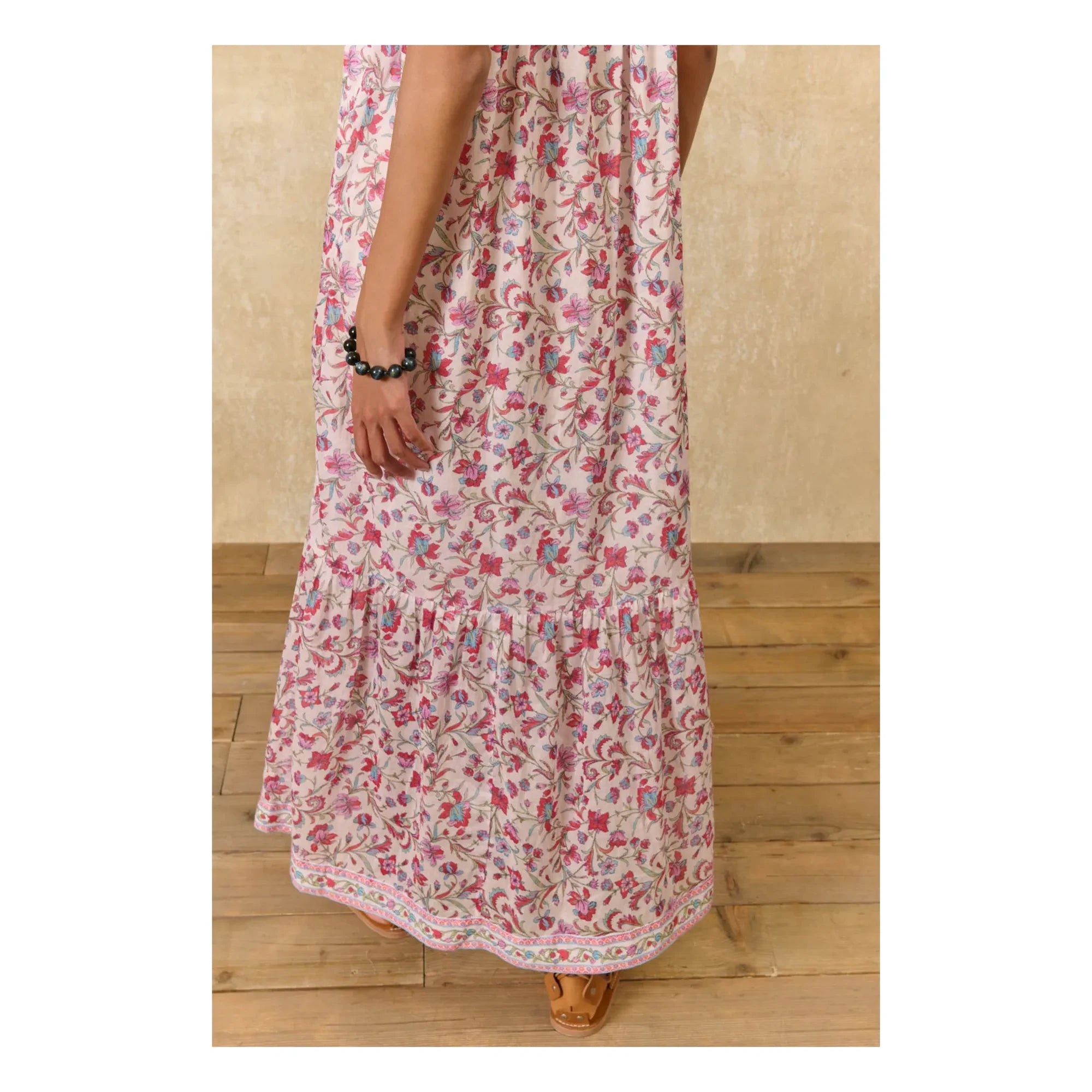 Louise Misha - Vestido de algodón orgánico Marcelette | Rosa