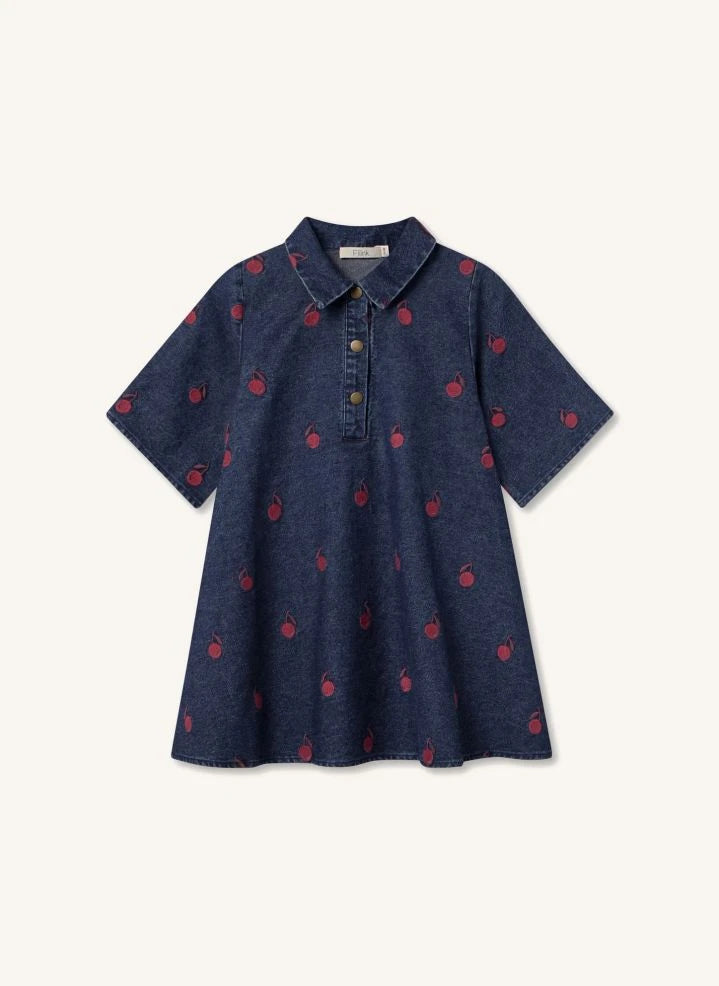 Fliink - Vestido de Denim Donna | Azul Oscuro