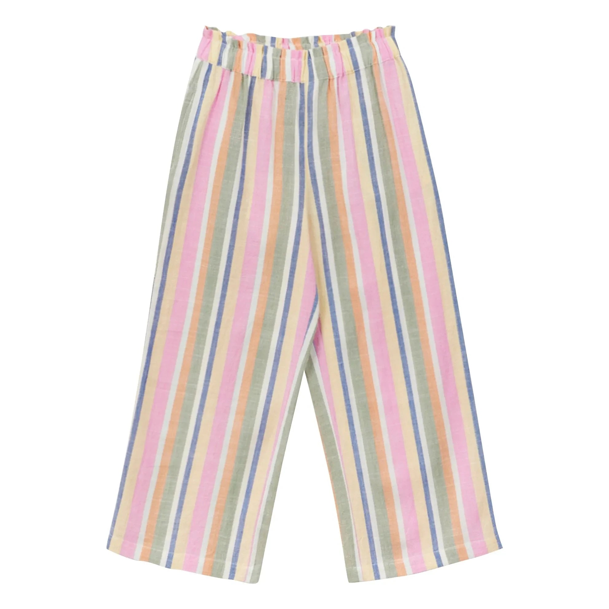 Arsène et Les Pipelettes - Pantalón de voile de rayas | Rosa