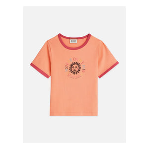 Scotch & Soda - Camiseta con estampado de sol | Coral