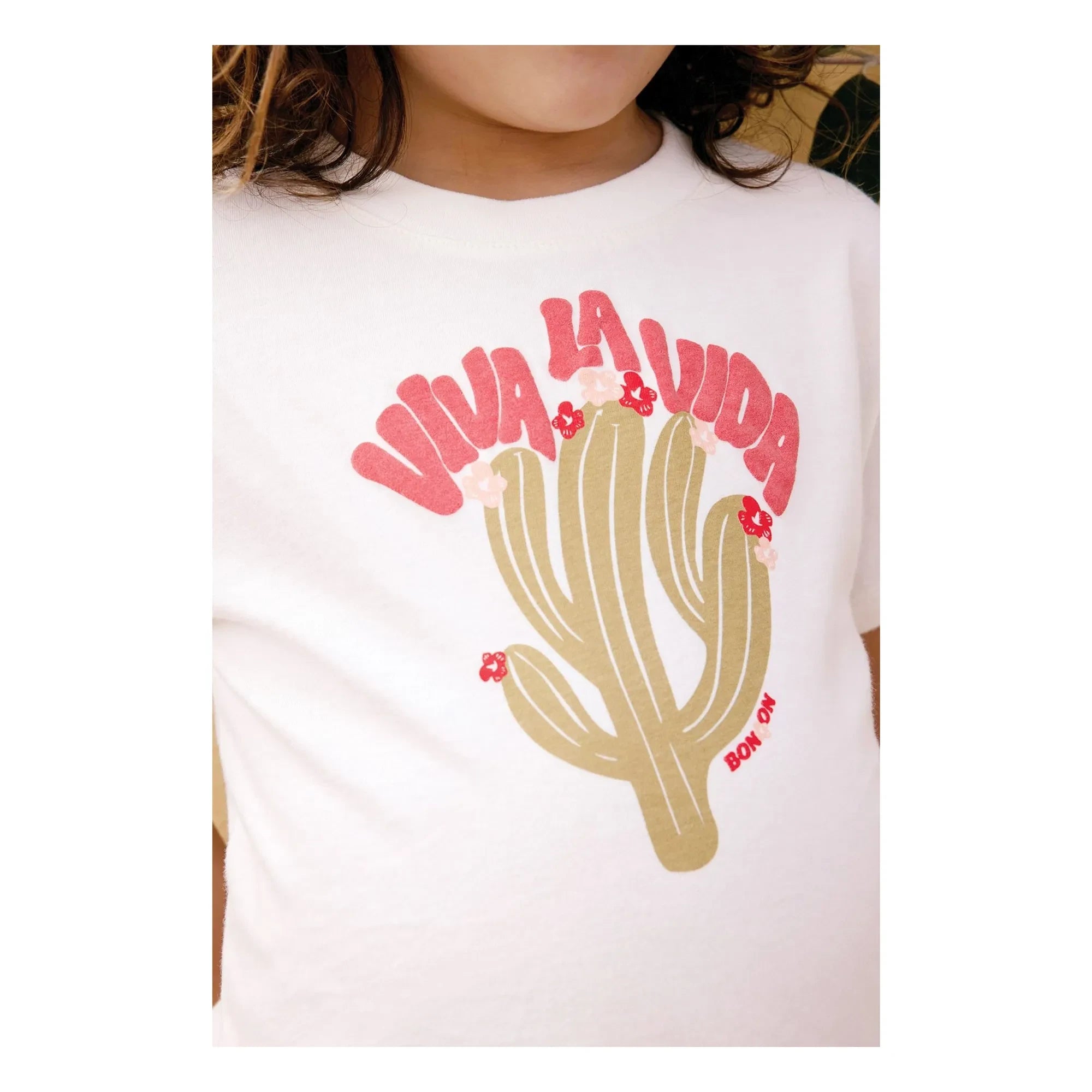 Bonton - Camiseta con estampado de cactus Viva | Crudo