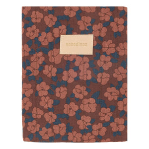 Nobodinoz - Protector de libreta de salud Hyde Park Amapolas Burdeos | Rojo ladrillo