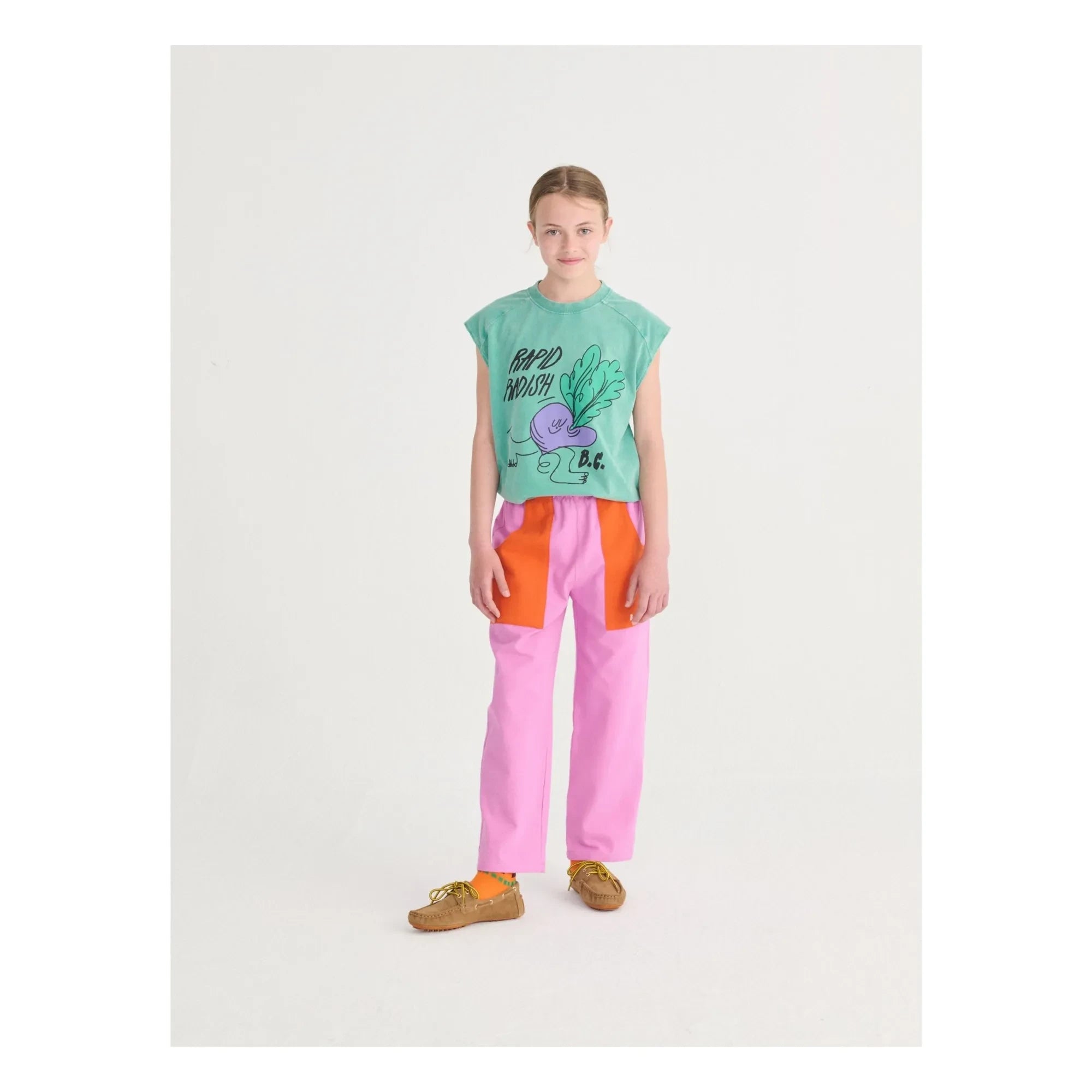 Bobo Choses - Pantalón de algodón orgánico con bloques de color | Morado