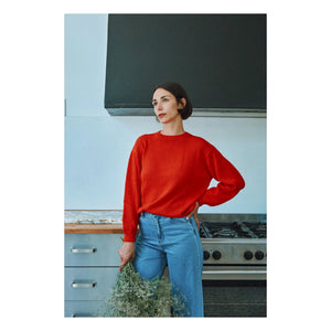 Poudre Organic - Jersey de algodón orgánico Rouge | Rojo