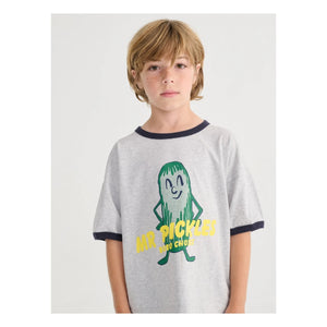 Bobo Choses - Camiseta de algodón orgánico Mr. Pickles | Gris jaspeado