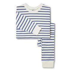 Sleepy Doe - Pijama de algodón orgánico a rayas | Azul