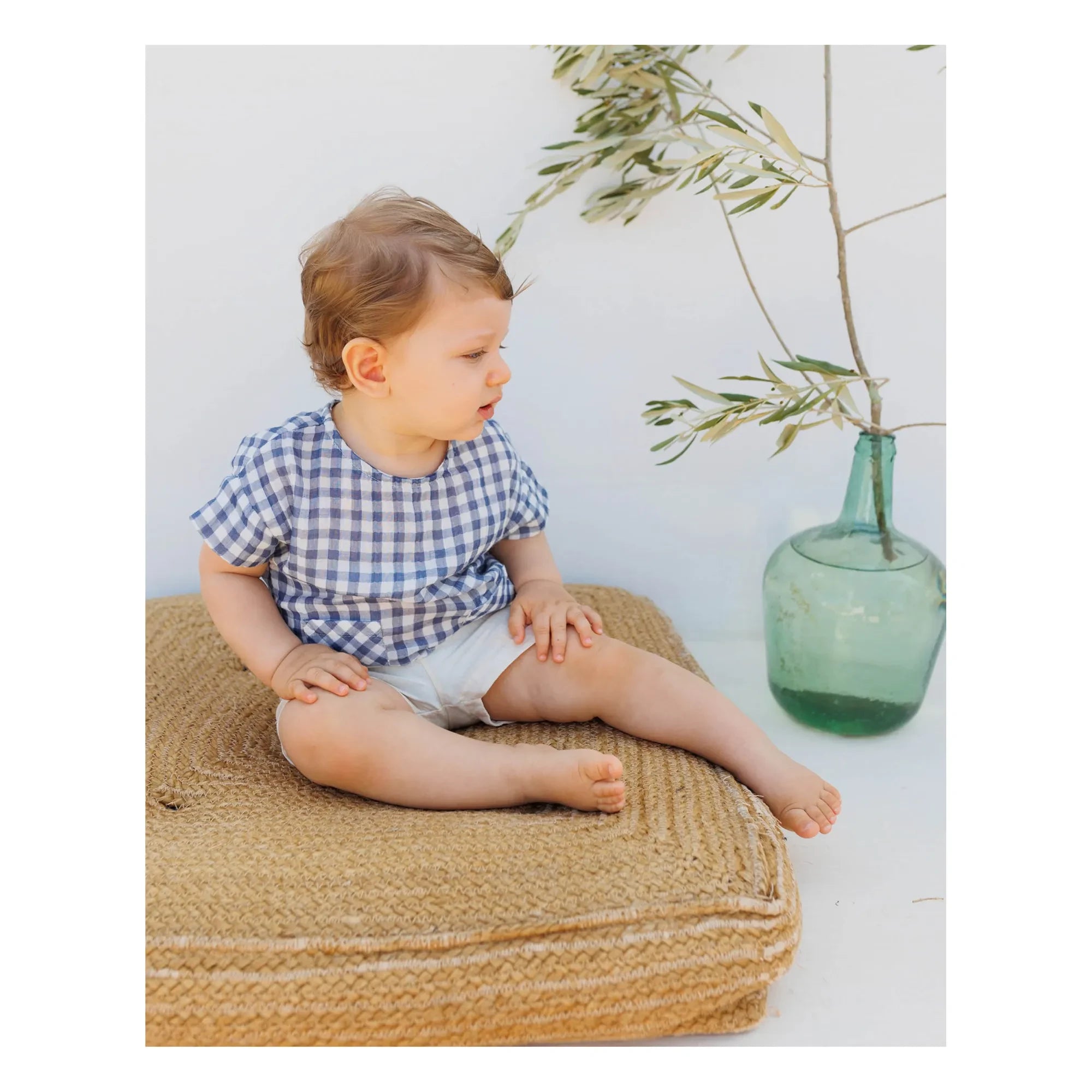 Búho - Blusa de Vichy con Bolsillo | Azul