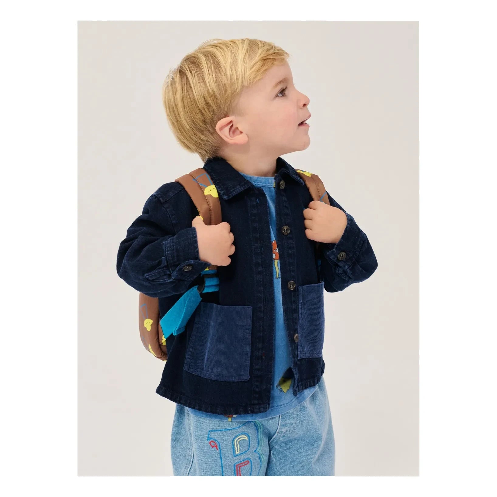 Bobo Choses - Bebek Denim Geri Dönüştürülmüş Pamuk Gömlek | Koyu Mavi