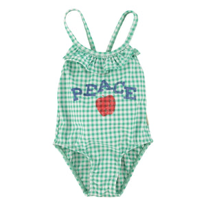 Piupiuchick - Bañador a cuadros reciclado Peace Fibres | Verde