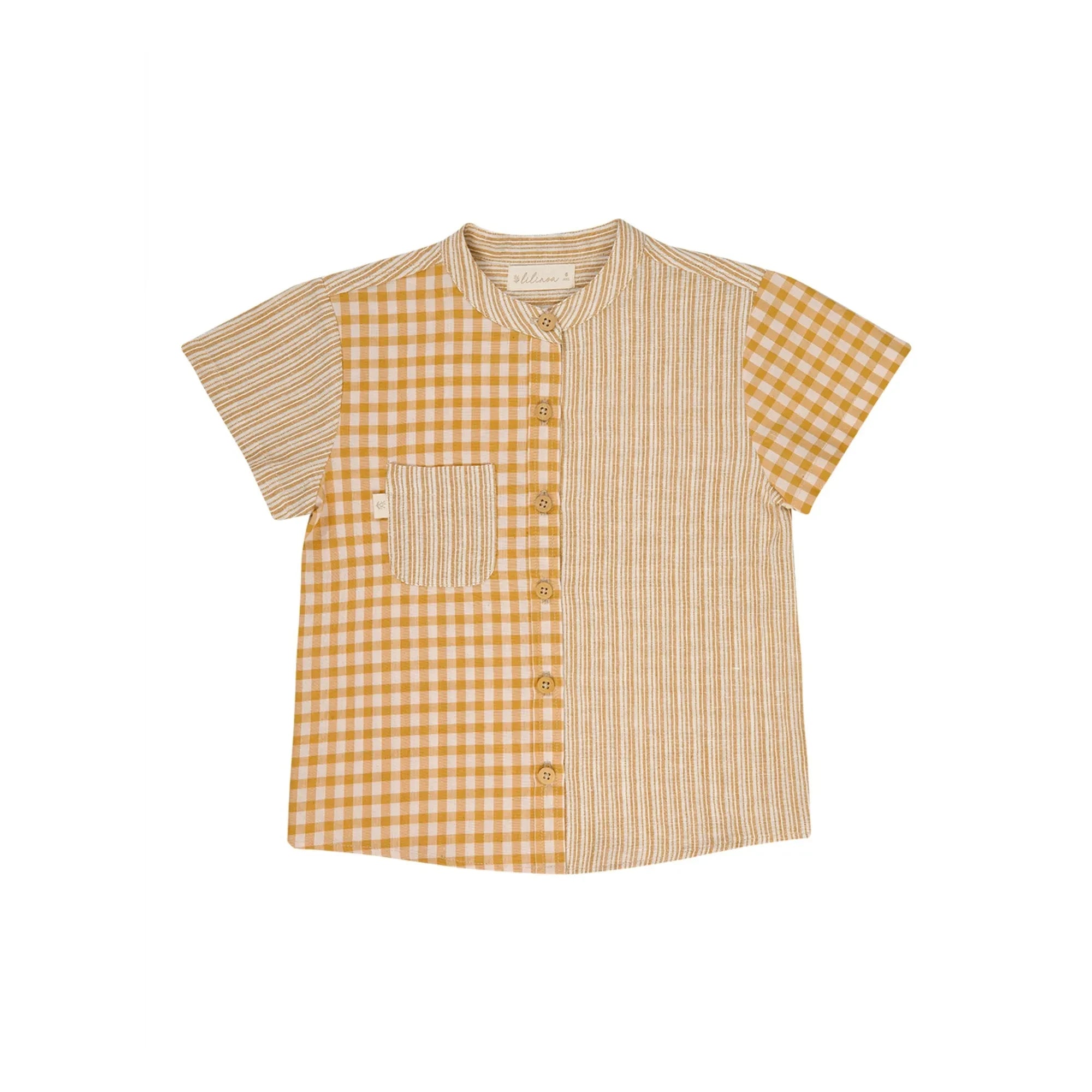 Lilinoa - Camisa de retales Alphonse | Caramelo