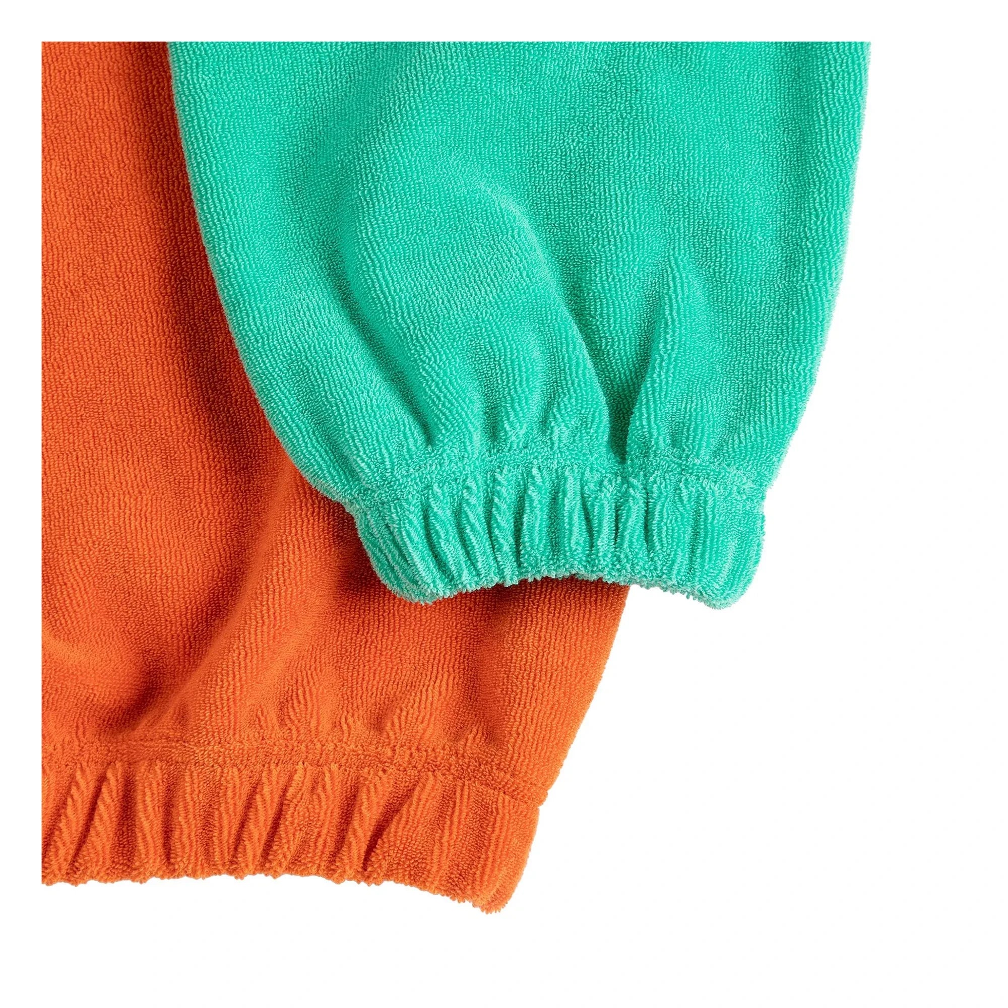 Bobo Choses - Sudadera de felpa de algodón orgánico con bloques de color | Naranja