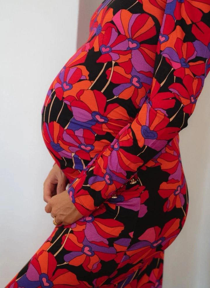 Paloma Collection - Thelma Flower Power Vestido premamá | Rojo