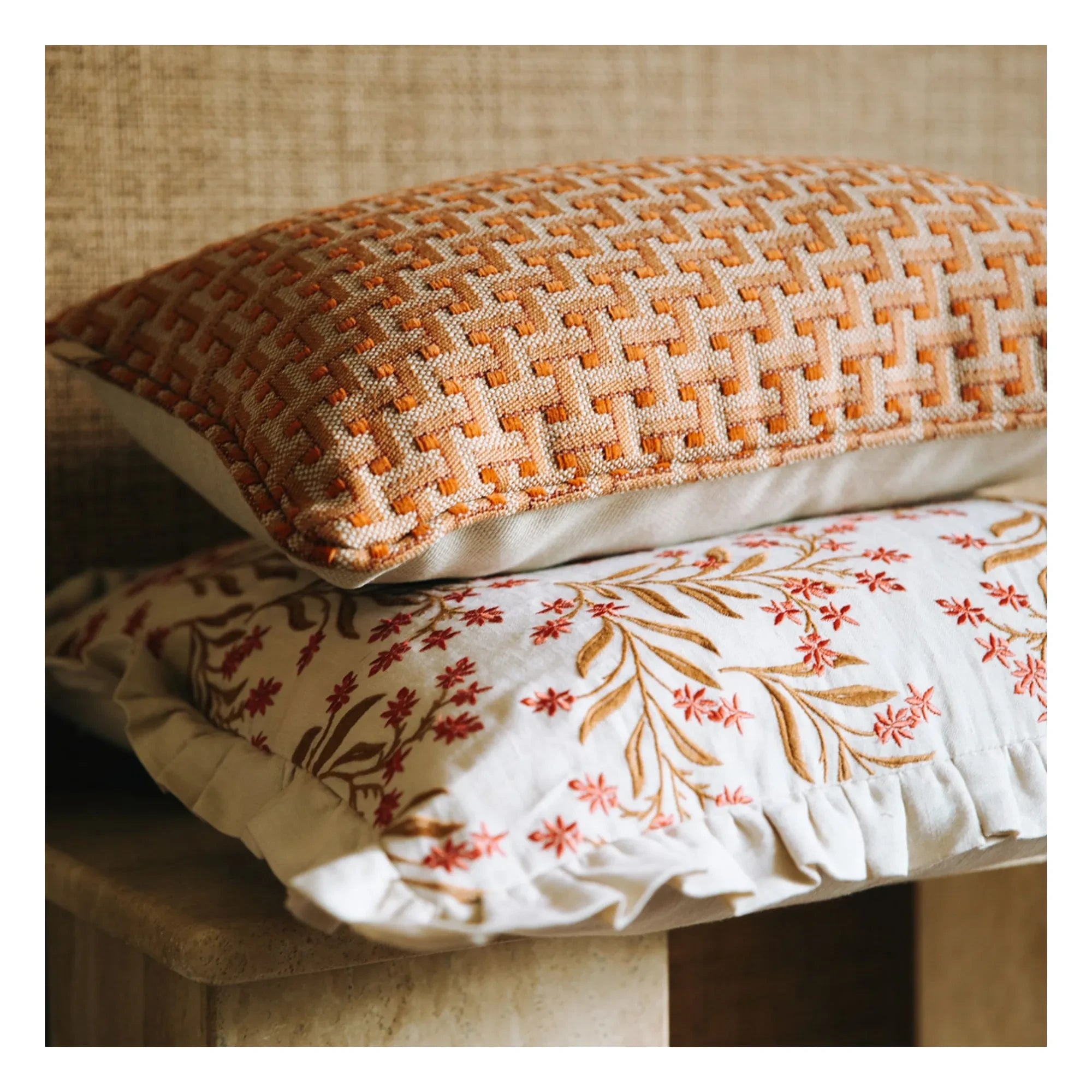 Funda de almohada Palais - Audrey | Coral