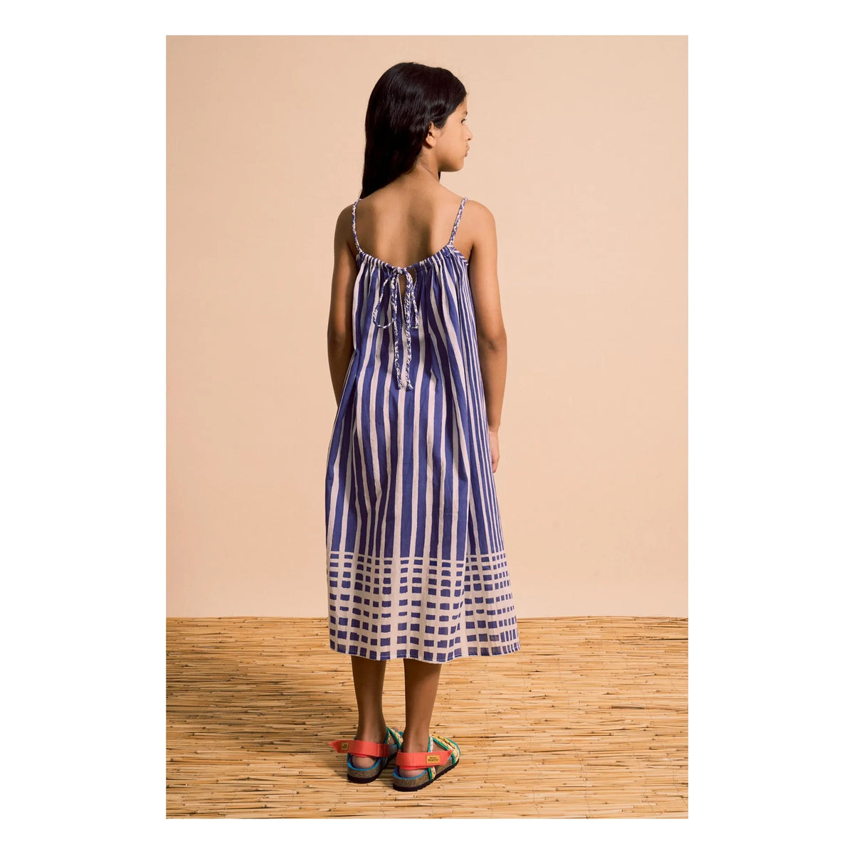 Maison Mangostan - Vestido a Rayas | Azul