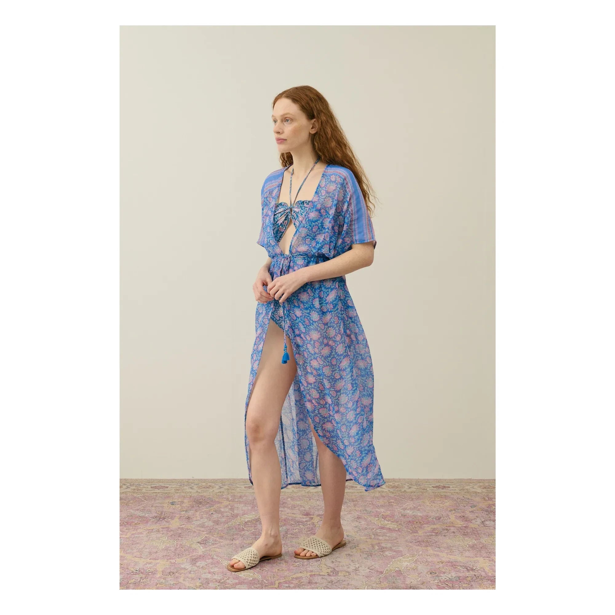Louise Misha - Kimono Chill Algodón Orgánico - Colección Mujer | Azul