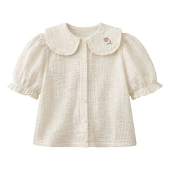 Lililotte - Blusa Paloma Gasa de Algodón Orgánico | Crudo