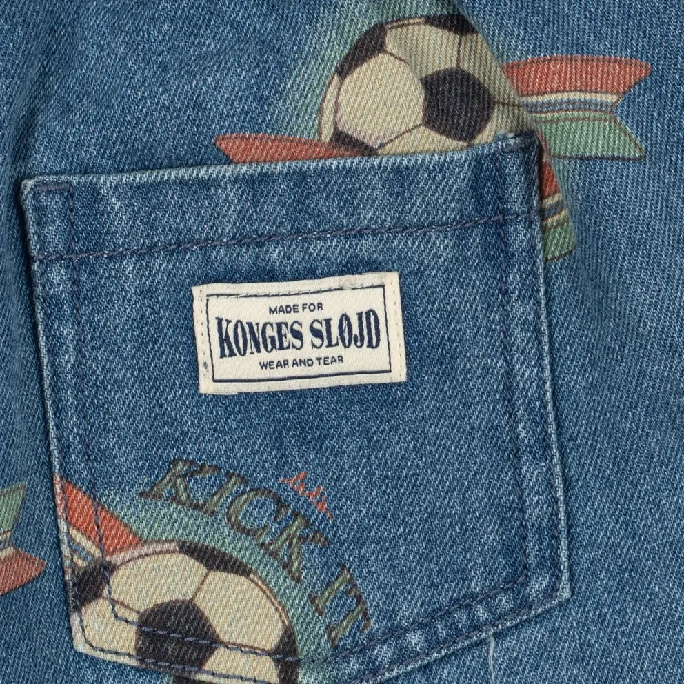 Konges Sløjd - Maillot de Fútbol Jean Magot de Algodón Orgánico | Azul