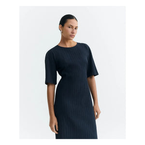 Thinking Mu - Vestido de algodón orgánico Kina | Azul