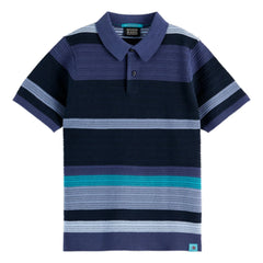 Scotch & Soda - Polo de punto a rayas | Azul