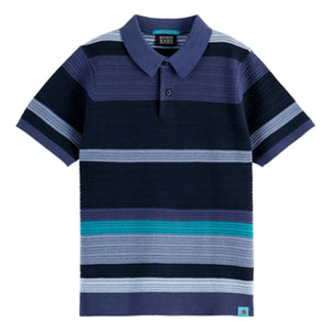 Scotch & Soda - Polo de punto a rayas | Azul
