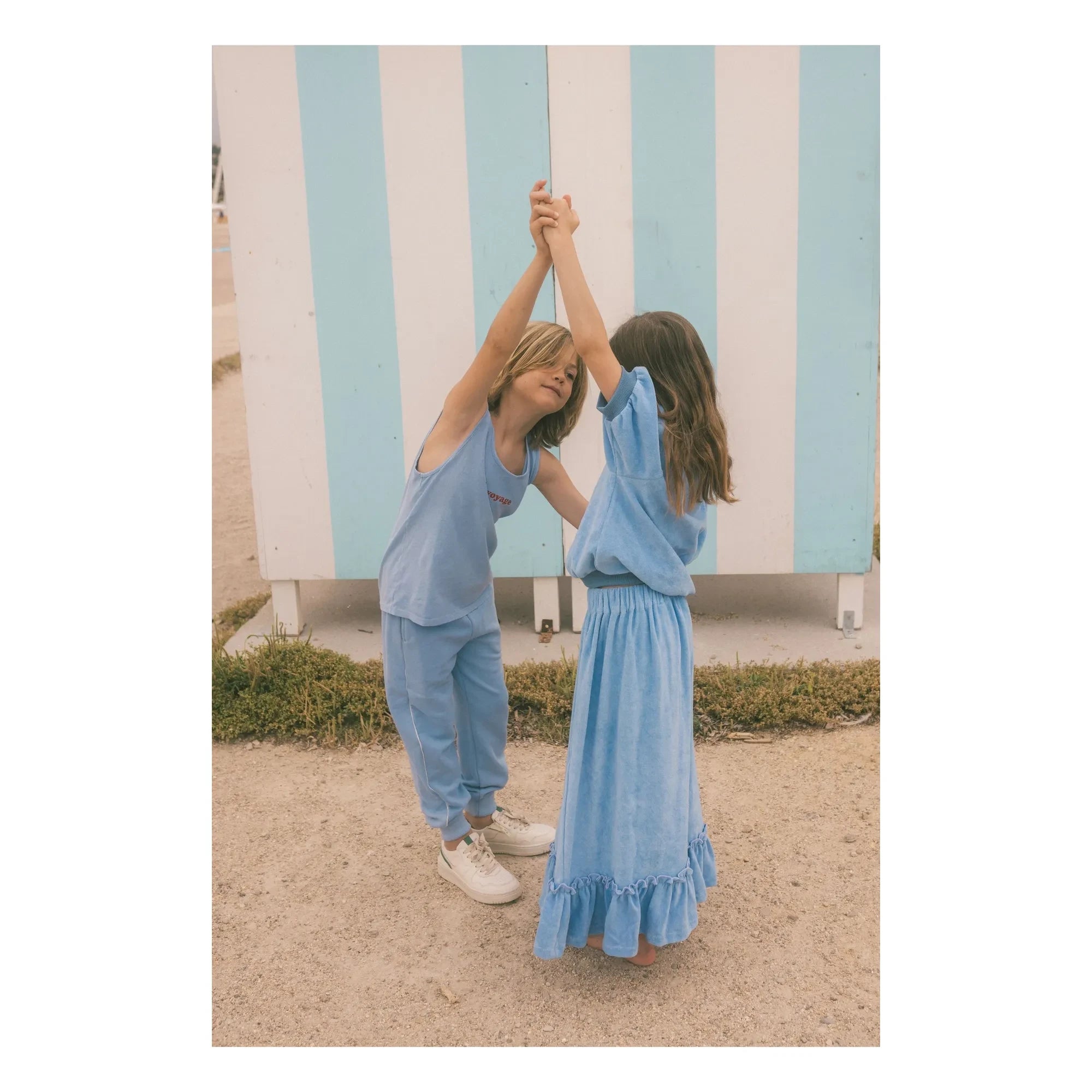 We Are Kids - Harper falda de toalla orgánica | Azul Claro